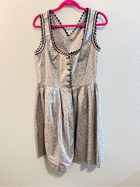 Classic Grey and Black Patterned German Dirndl